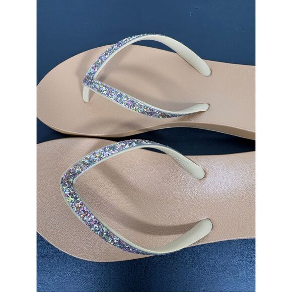 Reef Stargazer Tan Flip Flops Thongs Sandals Glitter Size 6-7 - Picture 3 of 9